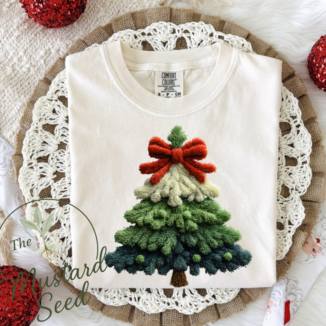 Faux yarn Christmas tree