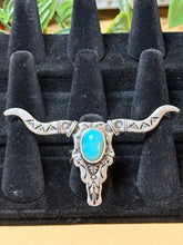 Load image into Gallery viewer, Skull turquoise ring
