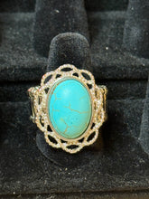 Load image into Gallery viewer, Silver and Turquoise- stretchy
