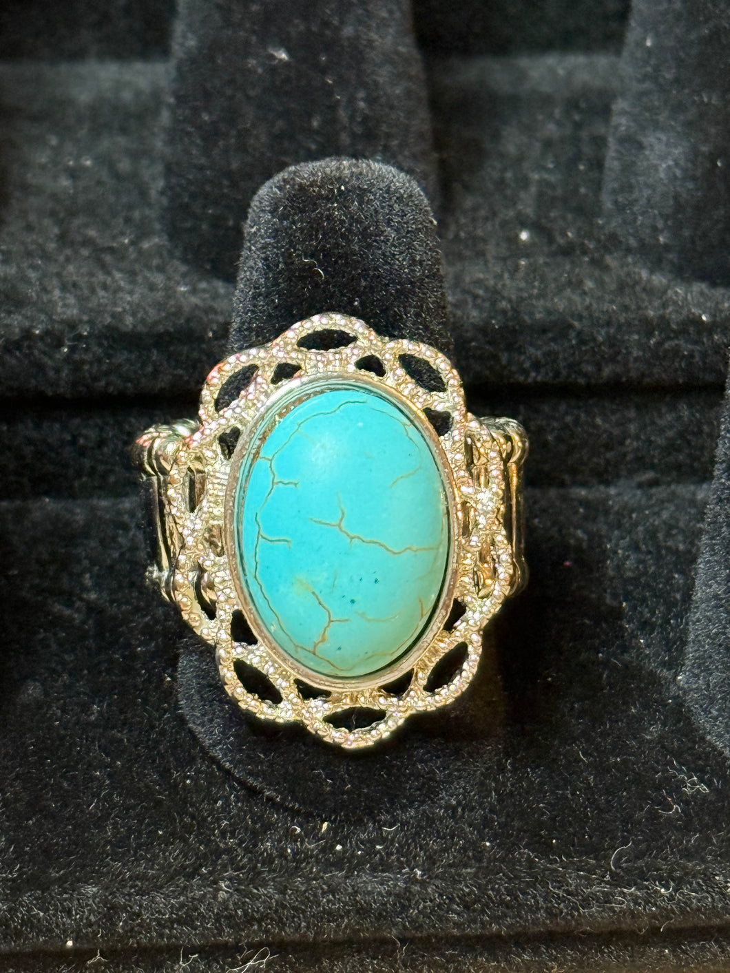 Silver and Turquoise- stretchy