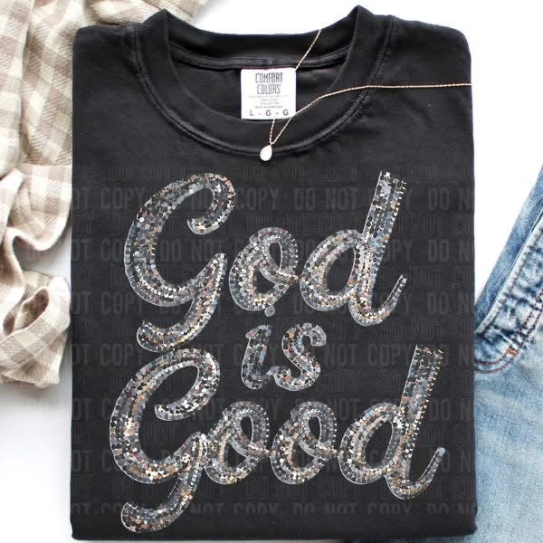 God is Good faux glitter