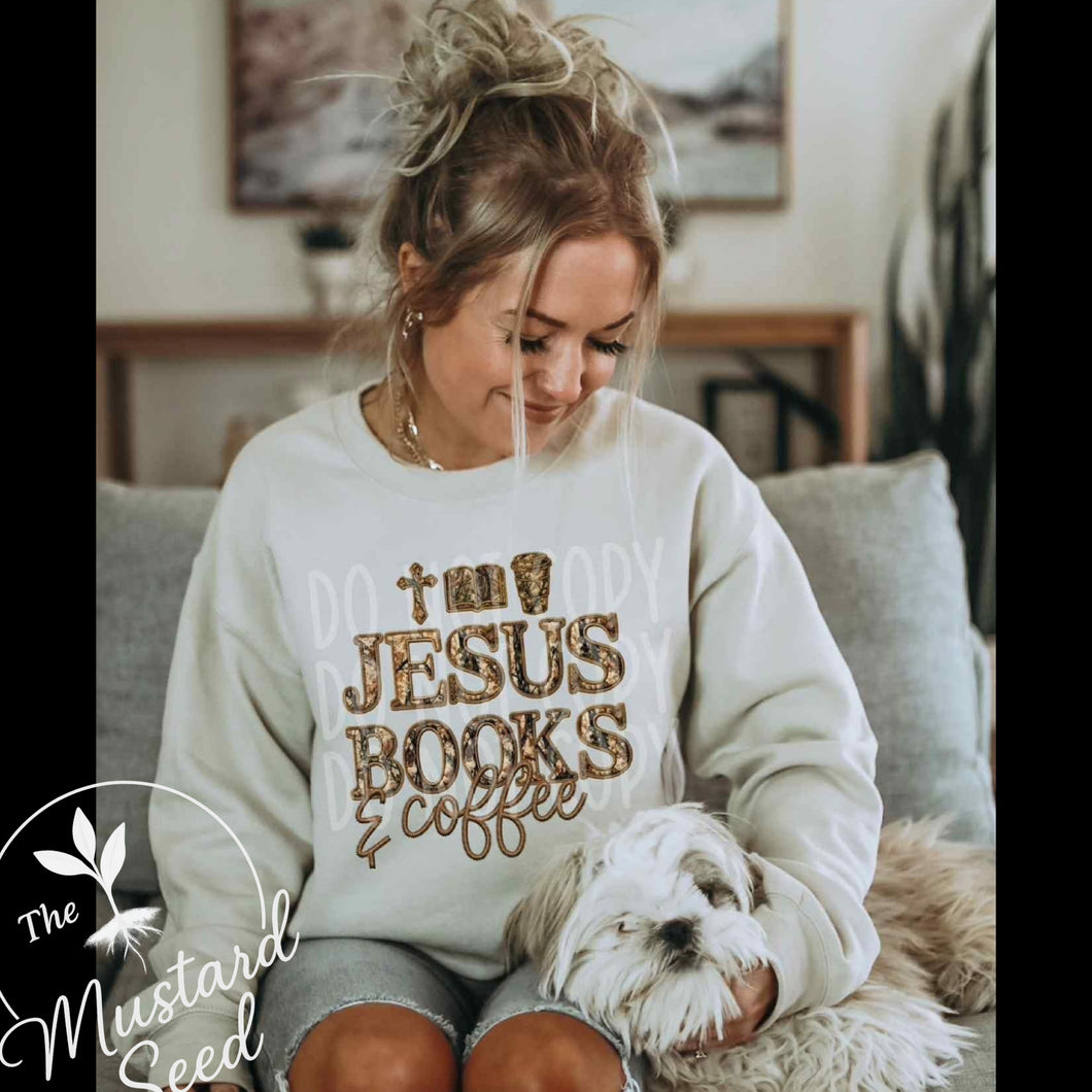 Jesus books and coffee