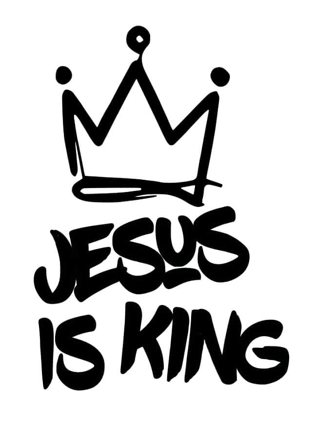 Jesus is king decal