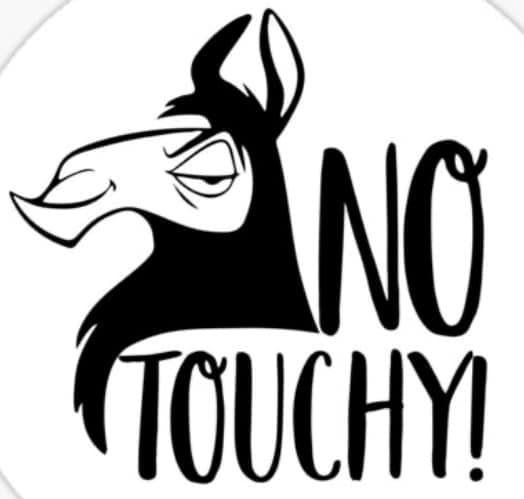 No touchy decal
